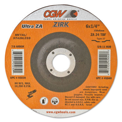 CGW Abrasives Flap Wheels, 3/4 in x 3/4 in, 60 Grit, 30,000 rpm, 37098