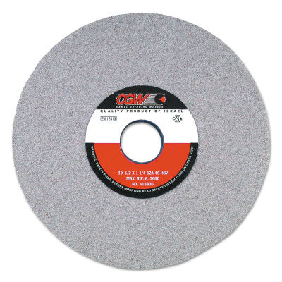 CGW Abrasives Centerless Grinding Wheels, 32A, Type 1, 8 X 1/2, 1 1/4" Arbor, 46, J, 37709