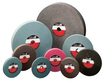 CGW Abrasives Bench Wheels, Brown Alum Oxide, Single Pack, Type 1, 8 X 1, 1" Arbor, 36, O, 38022