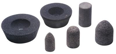 CGW Abrasives Resin Cones and Plugs, 2 1/2 in Dia, 3 in Thick, 24 Grit, Aluminum Oxide, 49029