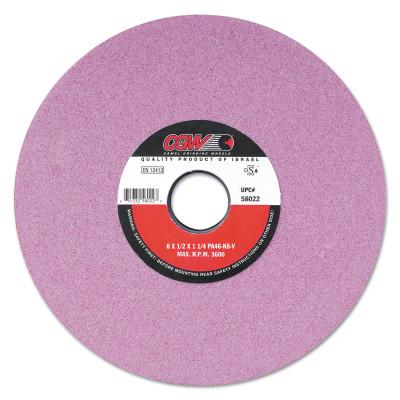 CGW Abrasives Pink Surface Grinding Wheels, R/2-7 1/2 x 1/2,, 12 X 2, 5" Arbor, 46, H, 58039