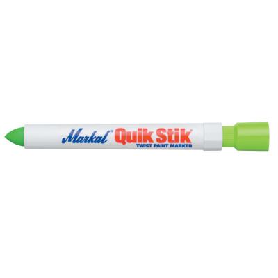 Markal® Quik Stik Markers, 11/16 in dia, 6 in, Fluorescent Green, 61042