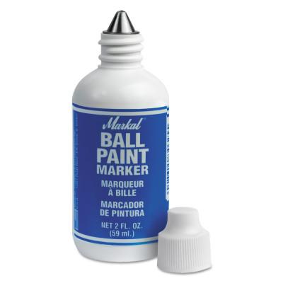 Markal® Ball Paint Marker Markers, 1/8 in Tip, Metal Ball Point, Blue, 84625