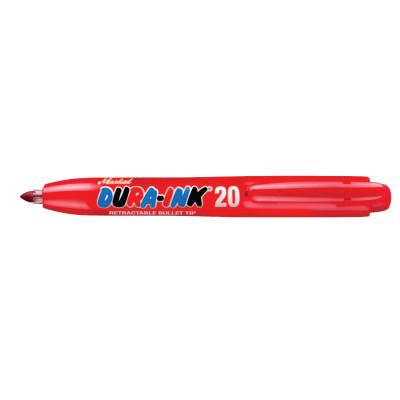 Markal® Dura-Ink 20 Ink Markers, Red, 1/16 in, Felt, 96576