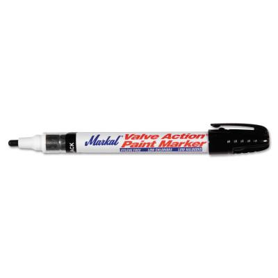 Markal® Valve Action® Paint Marker, Black, 1/8 in, Medium, 96823