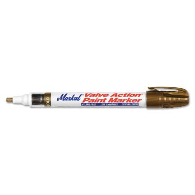 Markal® Valve Action Paint Markers, Gold, 1/8 in, Medium, 96827