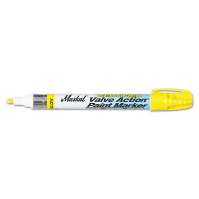 Markal® Valve Action® Certified Paint Marker, Yellow, 96881