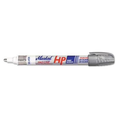 Markal® Paint-Riter®+ Oily Surface Paint Marker, Silver, 1/8 in Tip, Medium, 96967