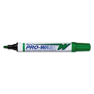 Markal® PRO-WASH W Water Removable Paint Markers, 1/8 in Tip, Medium, Green, 97036