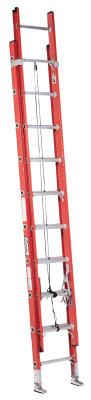 Louisville Ladder® FE7000 Series Fiberglass Plate Connect Extension Ladders, 36ft, Class IA, 300 lb, FE7236
