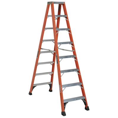 Louisville Ladder® FM1400HD Series Brute 375 Twin Front Fiberglass Ladder, 8 ft x 68 1/2 in, FM1408HD