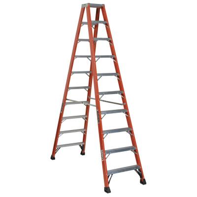 Louisville Ladder® FM1400HD Series Brute 375 Twin Front Fiberglass Ladder, 10 ft x 83 1/8 in, FM1410HD