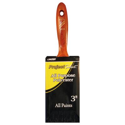 Linzer Latex Paint Brush, 11/16 in thick, 3 in trim, Polyester, Walnut Wood handle, 1123-3
