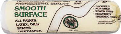 Linzer Shed-Resistant Roller Covers, 9 in, 3/8 in Nap, White Woven, RC101-9