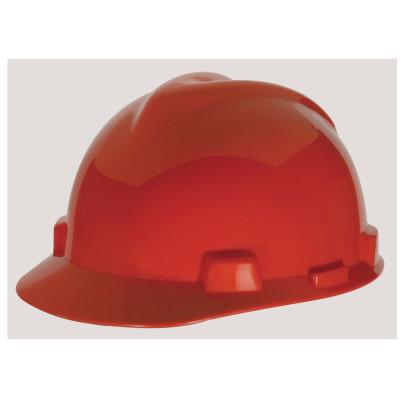 MSA V-Gard 500 Protective Caps, 4 Point Fas-Trac, Red, 10034022