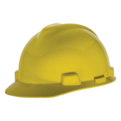 MSA V-Gard 500 Protective Caps, 6 Point Fas-Trac, Yellow, 10034029
