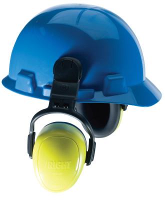 MSA left/RIGHT Earmuffs, 21 dB NRR, White, Helmet, 10087439