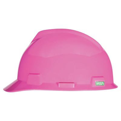 MSA V-Gard Protective Cap, Fas-Trac III, 6 1/2 - 8, Hot Pink, 10155230