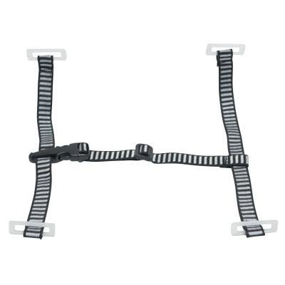 MSA Chinstrap, MSA Hard Hat;Attaches to Suspension, One Size, Gray; Blue Stripes, 10171107