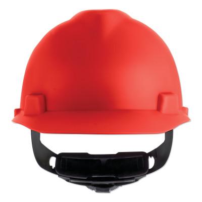 MSA V-Gard® Cap-Style Hard Hat with Fas-Trac® III Suspension, Matte, Red, 10203086