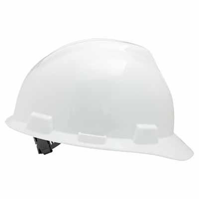 MSA V-Gard Protective Caps, Staz-On, Cap, White, Standard, 463942