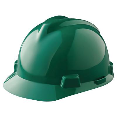 MSA V-Gard Protective Caps, Fas-Trac Ratchet, Cap, Green, 475362