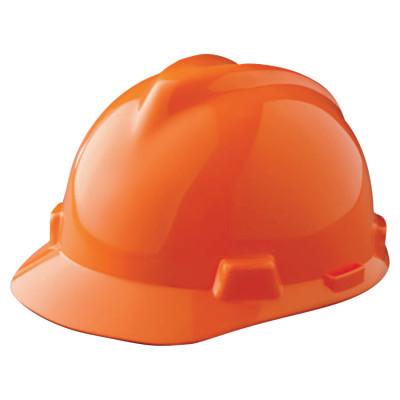 MSA V-Gard Protective Caps, Fas-Trac Ratchet, Cap, Hi-Viz Orange, 488146
