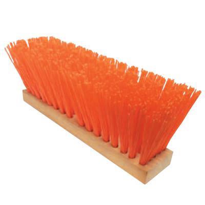 Magnolia Brush OSHA-Orange Plastic Street Brooms, 16 in, 5 in Trim L, OSHA Orange Poly Corn, 1316-O