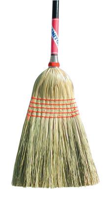 Magnolia Brush Janitor Corn Broom, 56-1/2 in Overall L, Black Lacquered Handle, 5026-BUNDLED