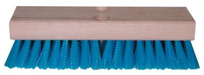 Magnolia Brush Deck Scrub Brushes, 10 in Hardwood, 1 3/4 in Trim L, XStiff Blue Crimped Poly, 610