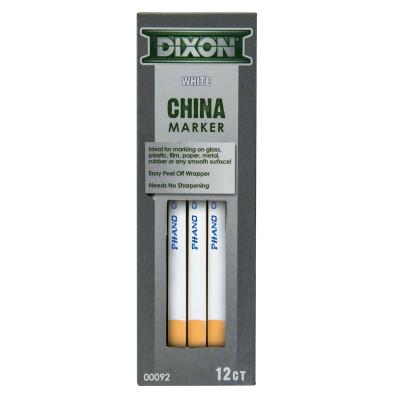 Dixon® Ticonderoga Phano China Markers, White, 00092
