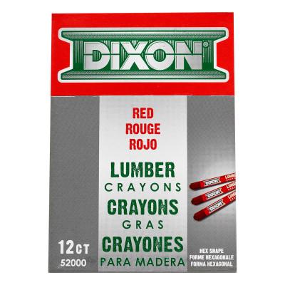 Dixon® Ticonderoga Lumber Crayons, 1/2 in X 4 1/2 in, Red, 52000