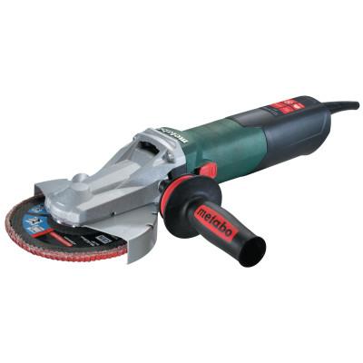 Metabo Quick Flat Head Angle Grinder, 6" Dia, 13.5 A, 9,600 rpm, Lock-on Slide, 613083420