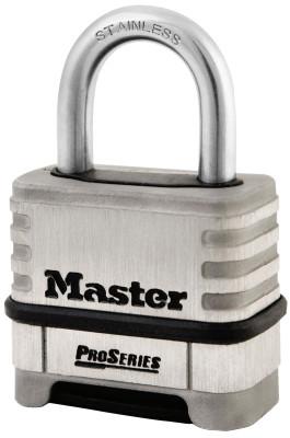 Master Lock ProSeries Resettable Combination Locks,3/8"Dia,1 1/16"L X 15/16"W, Brass, Carded, 1175D