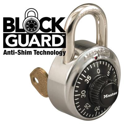 Master Lock® General Security Combination Padlocks with Key Control, 9/32 in Dia., Silver, 1525-V660