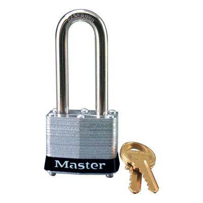 Master Lock® Laminated Steel Safety Padlocks, 9/32 in D, 2 in L x 5/8 in W, Black, 3LHBLK