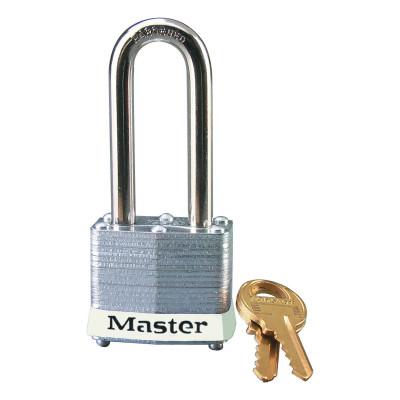 Master Lock® Laminated Steel Safety Padlocks, 9/32 in D, 2 in L x 5/8 in W, White, 3LHWHT