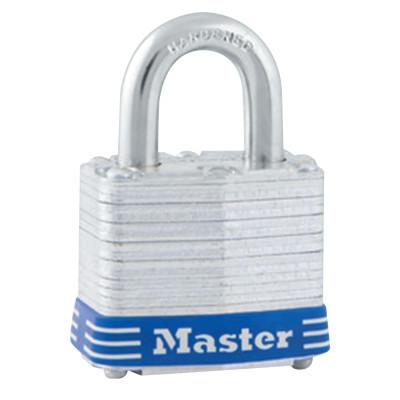 Master Lock® No. 3 Laminated Steel Pin Tumbler Padlocks,9/32" Dia, 3/4"L X 5/8"W, Keyed Diff, 3