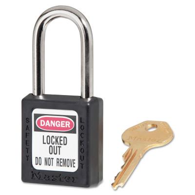 Master Lock® Zenex™ Thermoplastic Safety Padlock, 1-1/2 in W x 1-3/4 in L, Light Red, Keyed Differently, 410LTRED