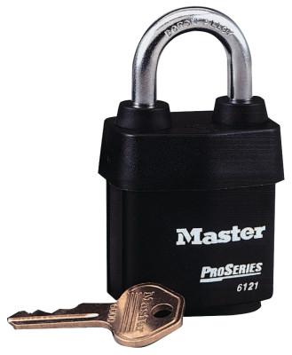 Master Lock® Weather Tough Padlocks, 7/16 in Diam., 1 7/8 in L X 7/8 in W, 6127LH