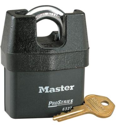 Master Lock Pro Series High Security Padlocks-Solid Iron Shroud, 7/16" Dia, 3/4" L X 7/8" W, 6327