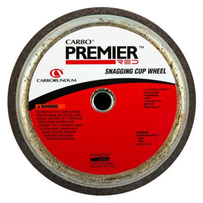 Carborundum Snagging Cup Wheel, 6 in Dia, 2 in Thick, Hardness Grade Q, 16 Grit Zirconia, 05539500694