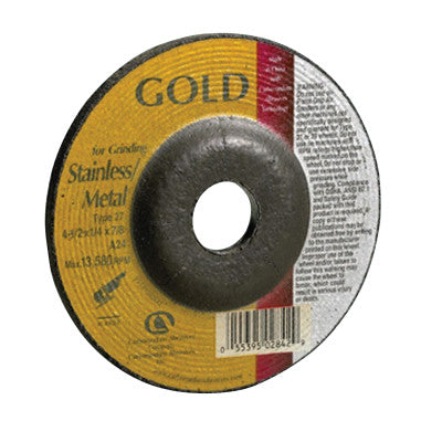 Carborundum Depressed Center Wheel, 7 in Dia, 1/8 in Thick, 5/8 in Arbor, 24 Grit, 05539502851