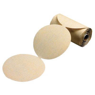 Carborundum Gold Aluminum Oxide Dri-Lube Paper Discs, Seeded Gel, 5 in Dia., P180 Grit, 05539510550