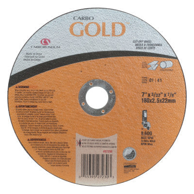 Carborundum Medalist Toolroom Wheels, Type 1, 7 in Dia., 1/4 in Thick, 60 Grit, J/V/L Grade, 05539527242