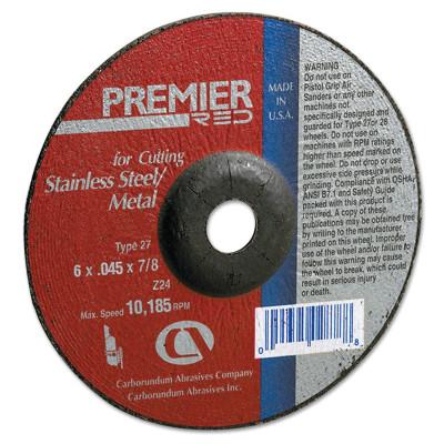 Carborundum Premier Redcut Abrasive Wheel for Cutting, 5 in dia, 1/8 in Thick Zirconia, 66252844370