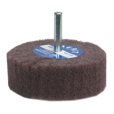 Merit Abrasives Non-Woven Flap Wheels with Mounted Steel Shank, 3 in, 240 Grit, 12,000 rpm, 66261189992