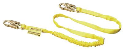 Honeywell Manyard Shock-Absorbing Lanyard, 10 ft, 2 Locking Snaps, 216WLS/10FTYL