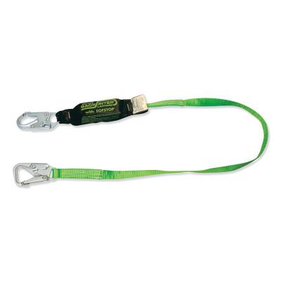 Honeywell BackBiter Tie-Back Lanyard, 6 ft, Locking Snap Hooks, 310 lb Cap., 1 Leg, 913B/6FTGN