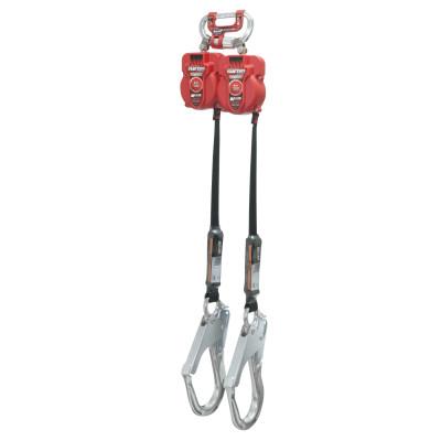 Honeywell Twin TurboG2 D-Ring Connectors, 9 ft, D-Ring Connection, 400lb Cap, Red/Black, MFLC-12-Z7/9FT